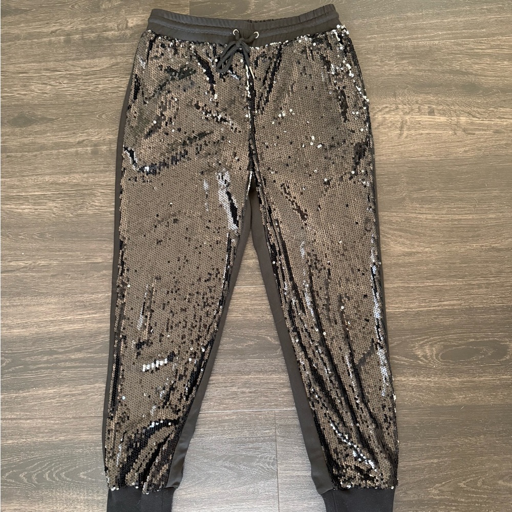 SIGNATURE 8 Sequin Jogger Pants - Black, Small